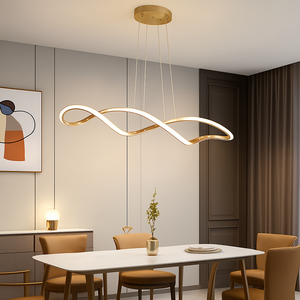 Lustre LED Moderne 92cm - Suspension Design & Connectée